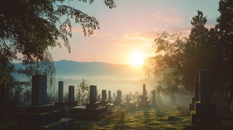 japanese-graves-facing-east